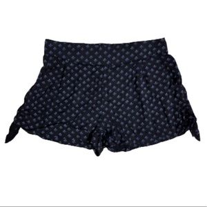 Free People Navy Flower Lined Shorts Large